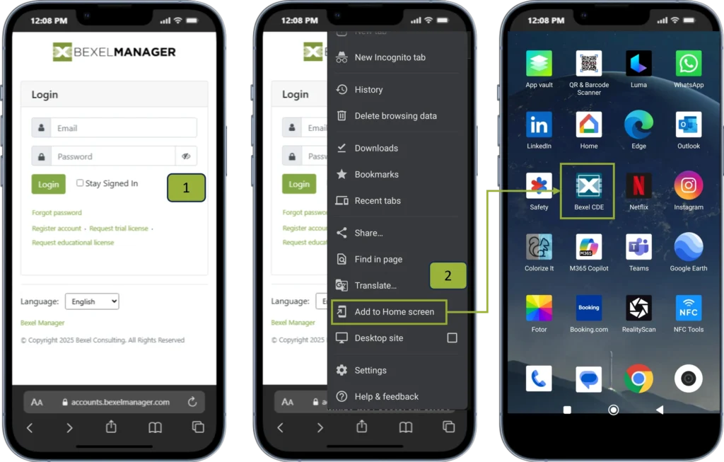 BEXEL CDE Mobile Version